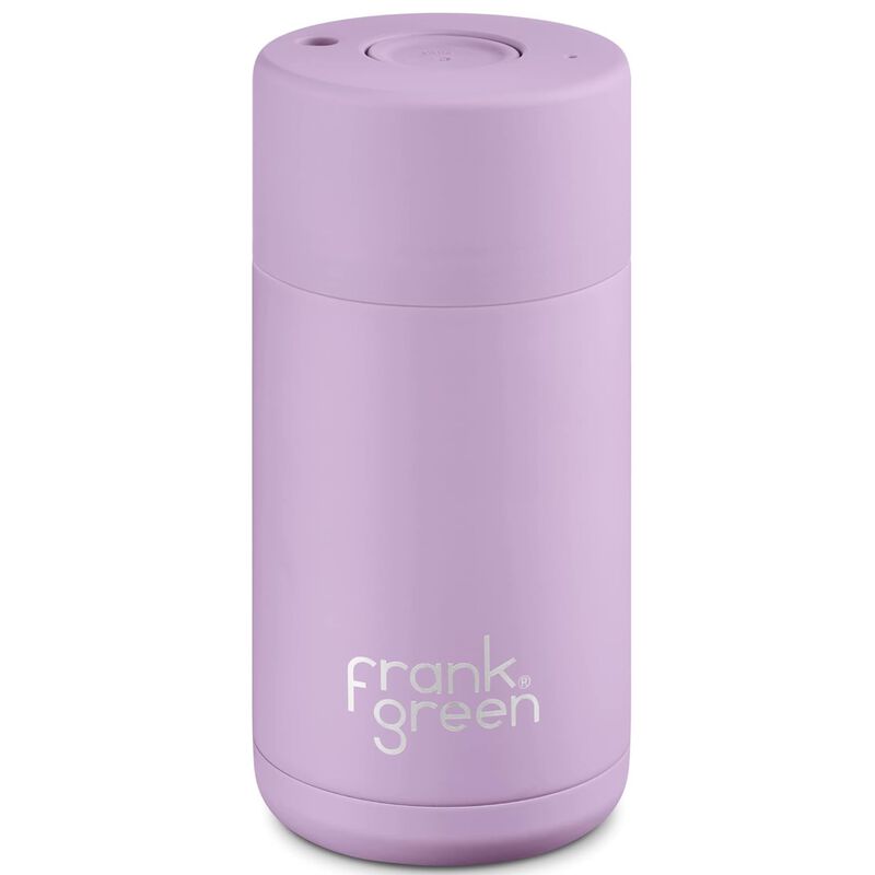 frank green 12oz Ceramic Reusable Cup with Push Button Lid image number 0